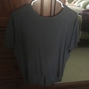 Athleta gray short sleeve with open back